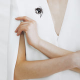 Dancing objet No.19 duo petit brooch noir - fasfas