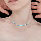 Invisible 2mm turquoise necklace - fasfas