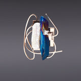 Dancing objet No.9 petit brooch blue - fasfas