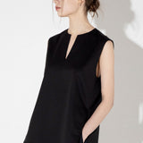 Eva deep v-neck top black