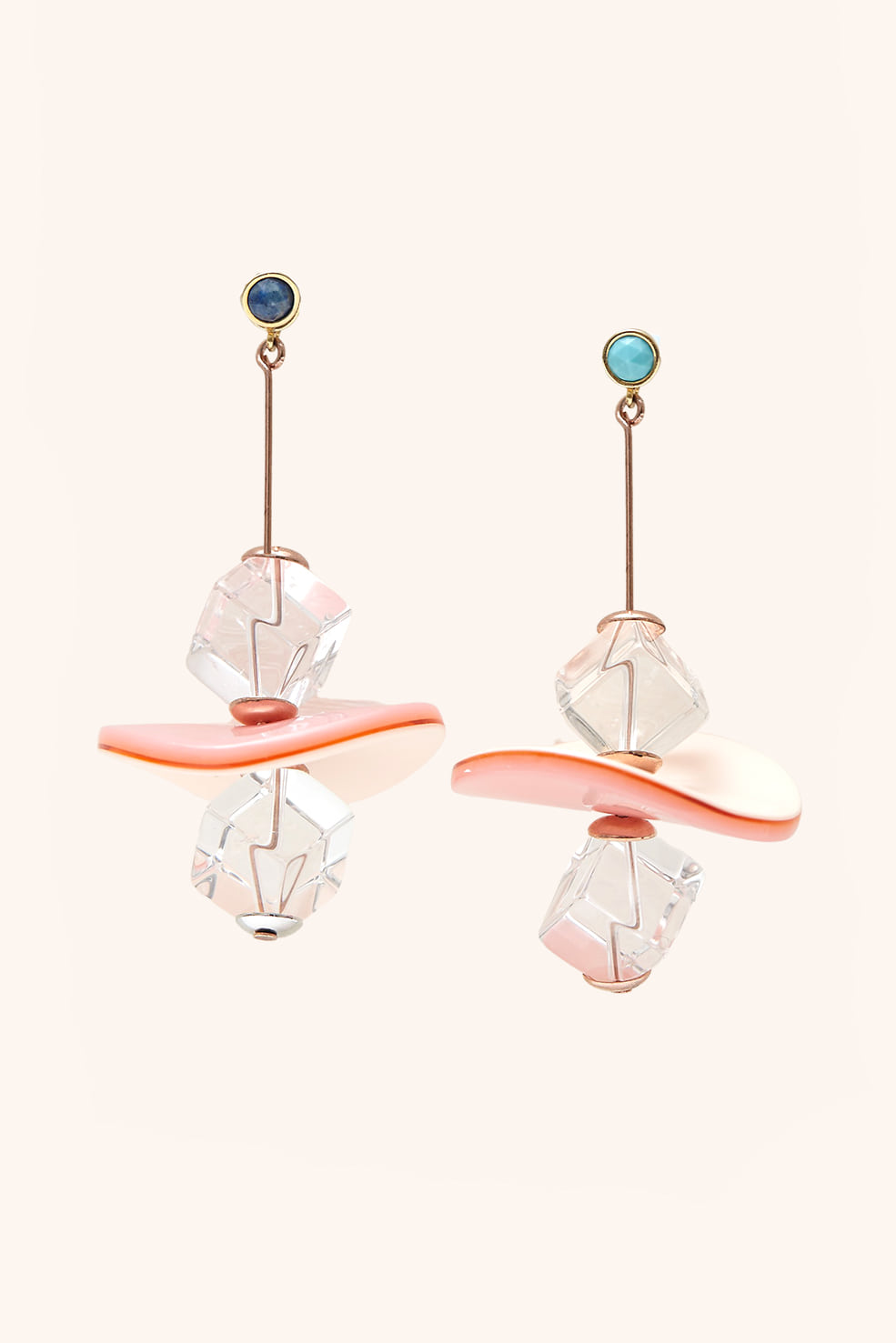 Pink funky you earrings - fasfas