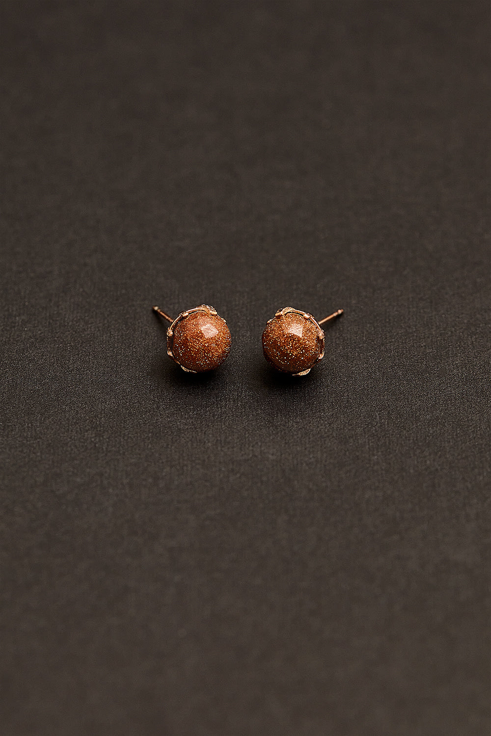 8mm sandstone earrings(clip-on-option) - fasfas