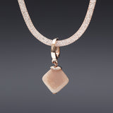 Diamond peachmoonsone necklace - fasfas