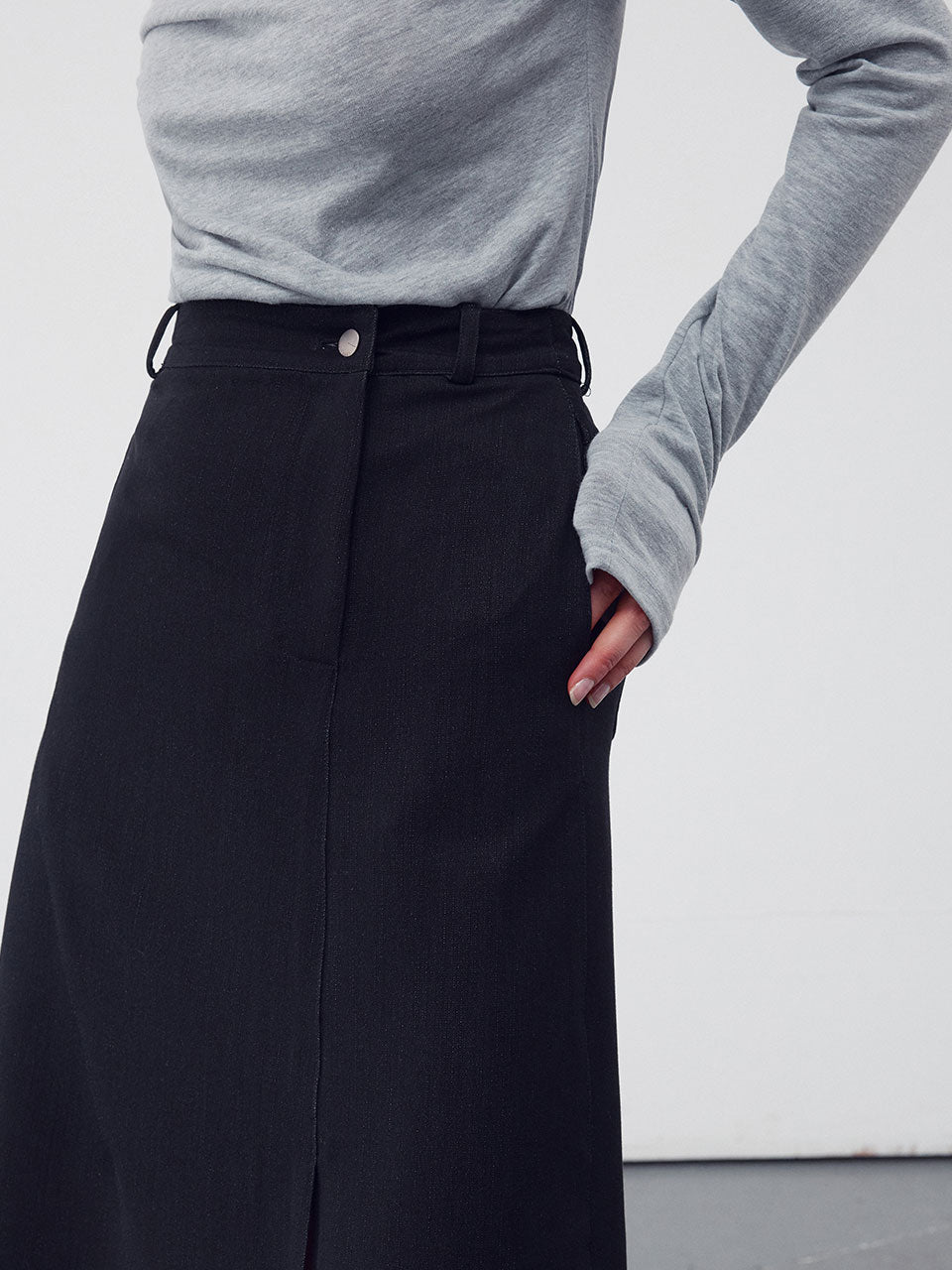 Asymmetric denim skirt - fasfas