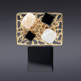 Druzy agate modernity brooch beige - fasfas