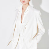 Marion asymmetrical relaxed jacket ivory