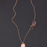 Rhizome mini pendant necklace pink - fasfas