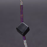 Heart-scouring tear neckpiece matte purple - fasfas