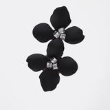 Fleur twin brooch black - fasfas