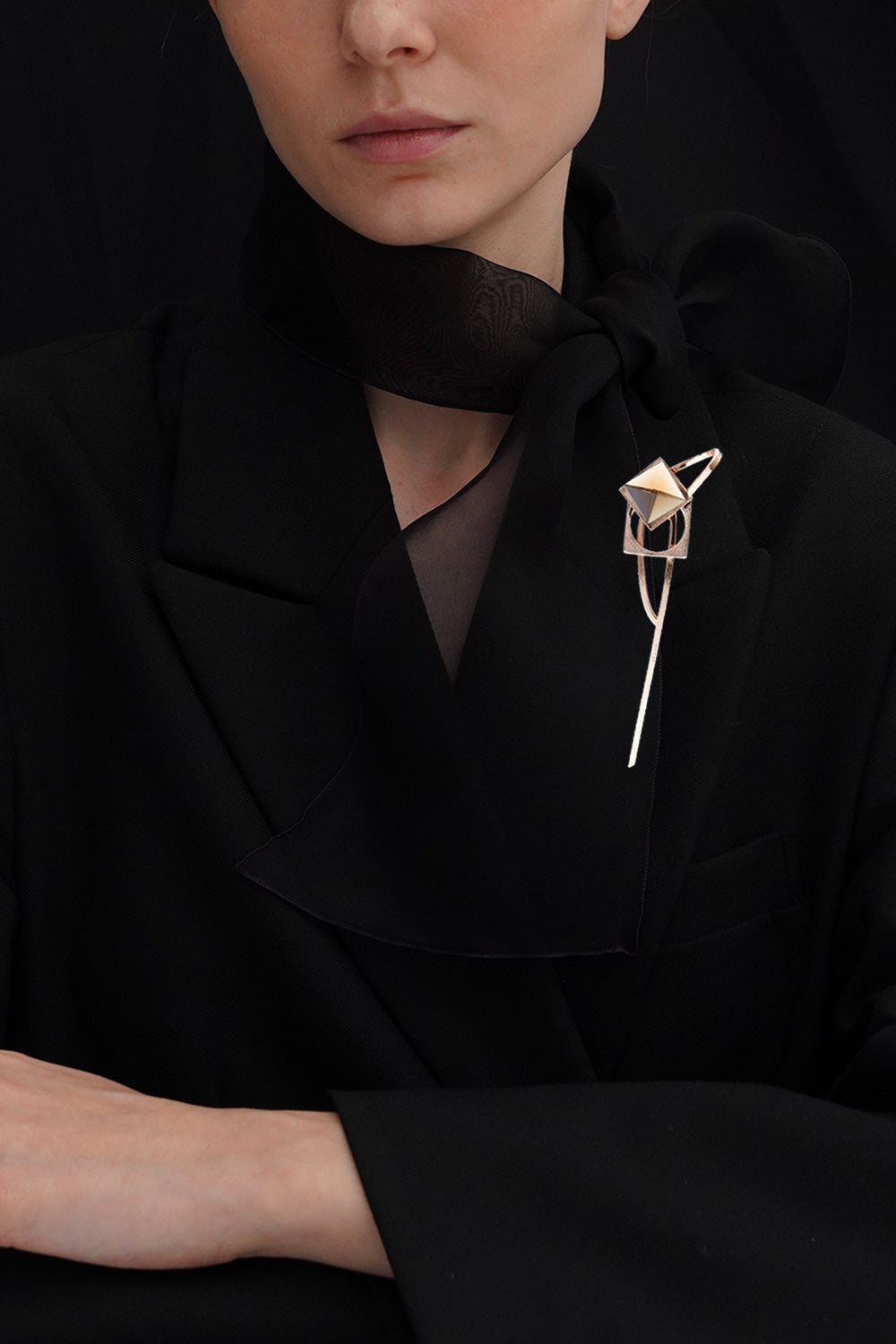 Champaign theoria brooch square - fasfas