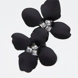 Fleur twin brooch black - fasfas