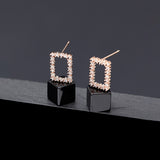 Onyx void cubic earrings - fasfas