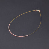 Invisible 2mm pink coral necklace - fasfas