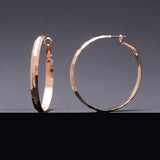 Hammer texture hoop earrings(3 colors) - fasfas