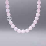10mm pink opal necklace - fasfas