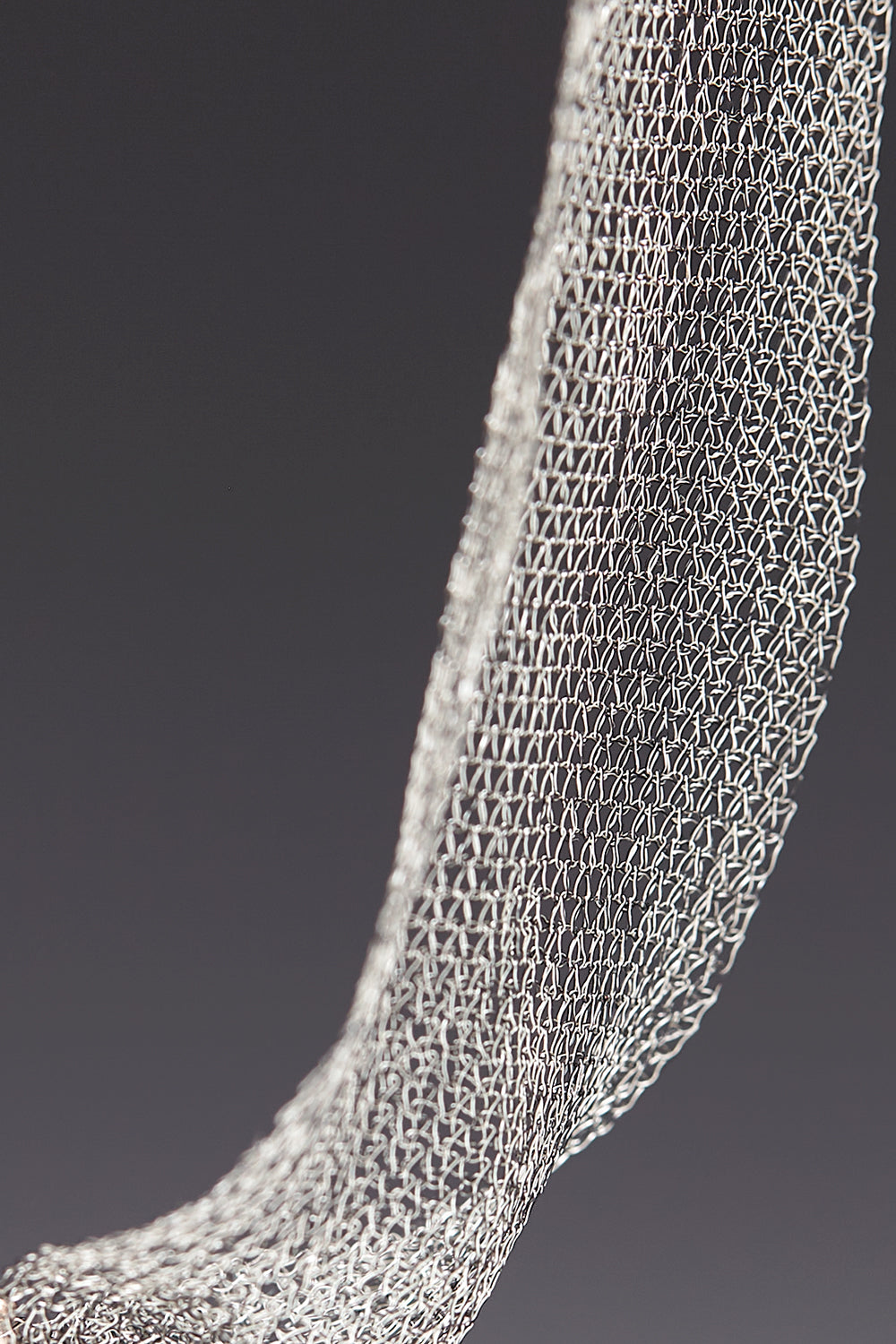 Mookaite grey mesh choker necklace - fasfas