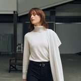Italy cashmere 100% – basic handmade pullover ivory - fasfas
