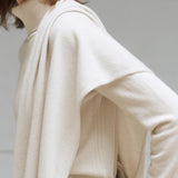 Italy cashmere 100% – basic handmade pullover ivory - fasfas