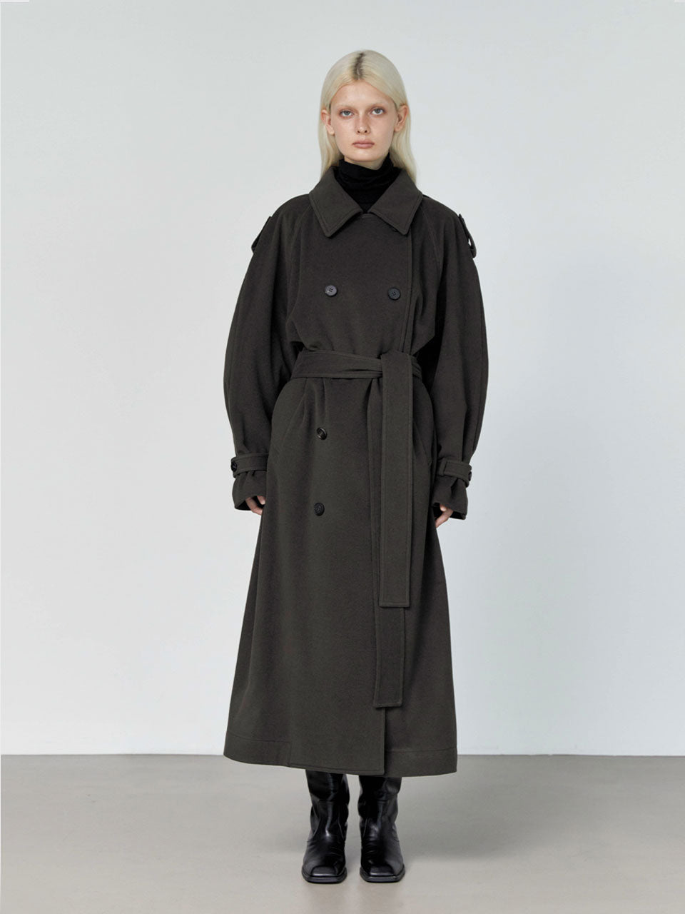 Lloyd oversized trench coat khaki - fasfas