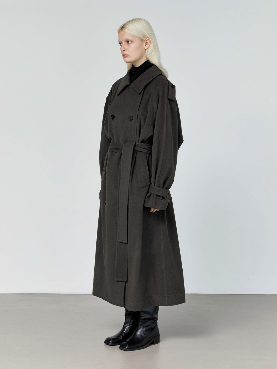 Lloyd oversized trench coat khaki - fasfas