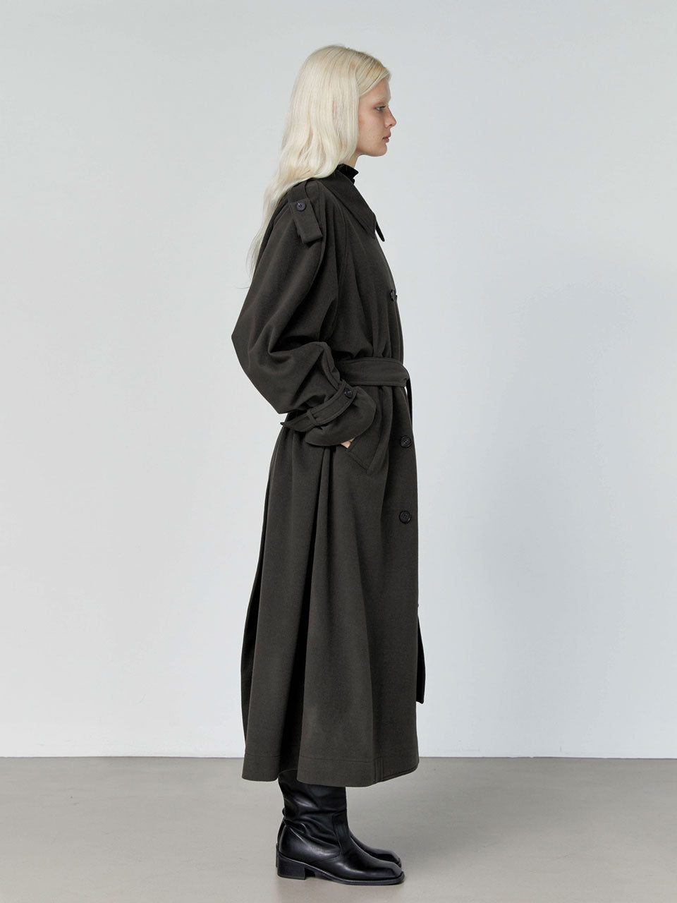Lloyd oversized trench coat khaki - fasfas