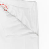 Unbalanced pleats skirt white