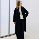 Super fine long skirt black – italy merino wool 100% - fasfas