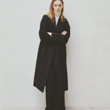 Super fine long skirt black – italy merino wool 100% - fasfas