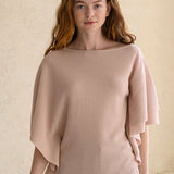Boat neck daily knit lotion pink
