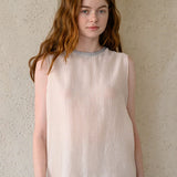 Tencel blend sleeveless tank top blouse
