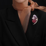 Mignon brooch burgundy - fasfas