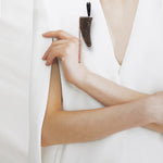 Onyx oxhorn abstract brooch - fasfas