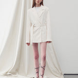 D-ring belted jacket Ivory - fasfas