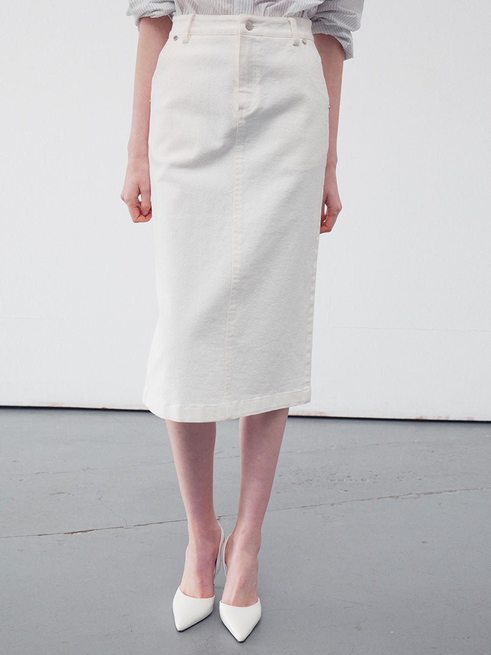 Midi denim skirts - fasfas