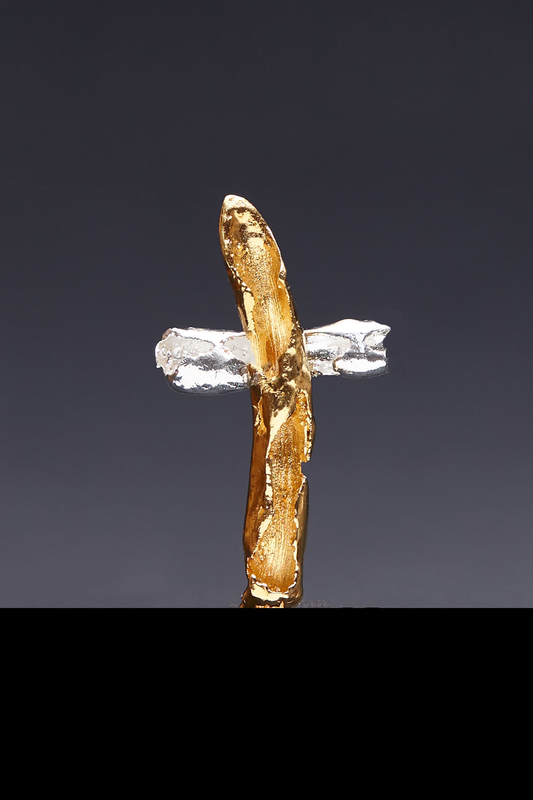 Cross brooch silver,gold - fasfas