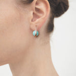 Amazonite oval hoop earrings - fasfas