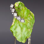 Green howlite safety pin brooch - fasfas