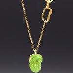 Rhizome mini pendant necklace green - fasfas