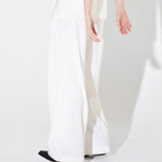Lea pants with leather belt ivory - fasfas