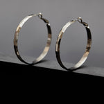 Hammer texture hoop earrings(3 colors) - fasfas