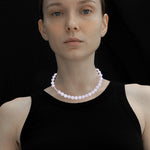 8mm lavender amethyst necklace - fasfas