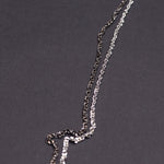 Mother of pearl mem necklace - chain layered - fasfas