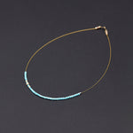 Invisible 2mm turquoise necklace - fasfas