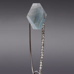 Labradorite safety pin brooch - fasfas