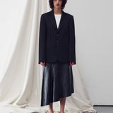 Twill blazer jacket black - fasfas