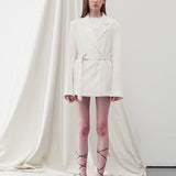 D-ring belted jacket Ivory - fasfas