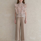 Asymmetrisches Hem Boot-Ausschnitt Top