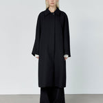 Rohe spread collar coat black - fasfas