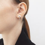 10mm white pearl core galaxy earrings(clip-on earrings) - fasfas