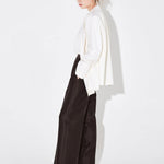 Vanessa straight pants dark brown - fasfas